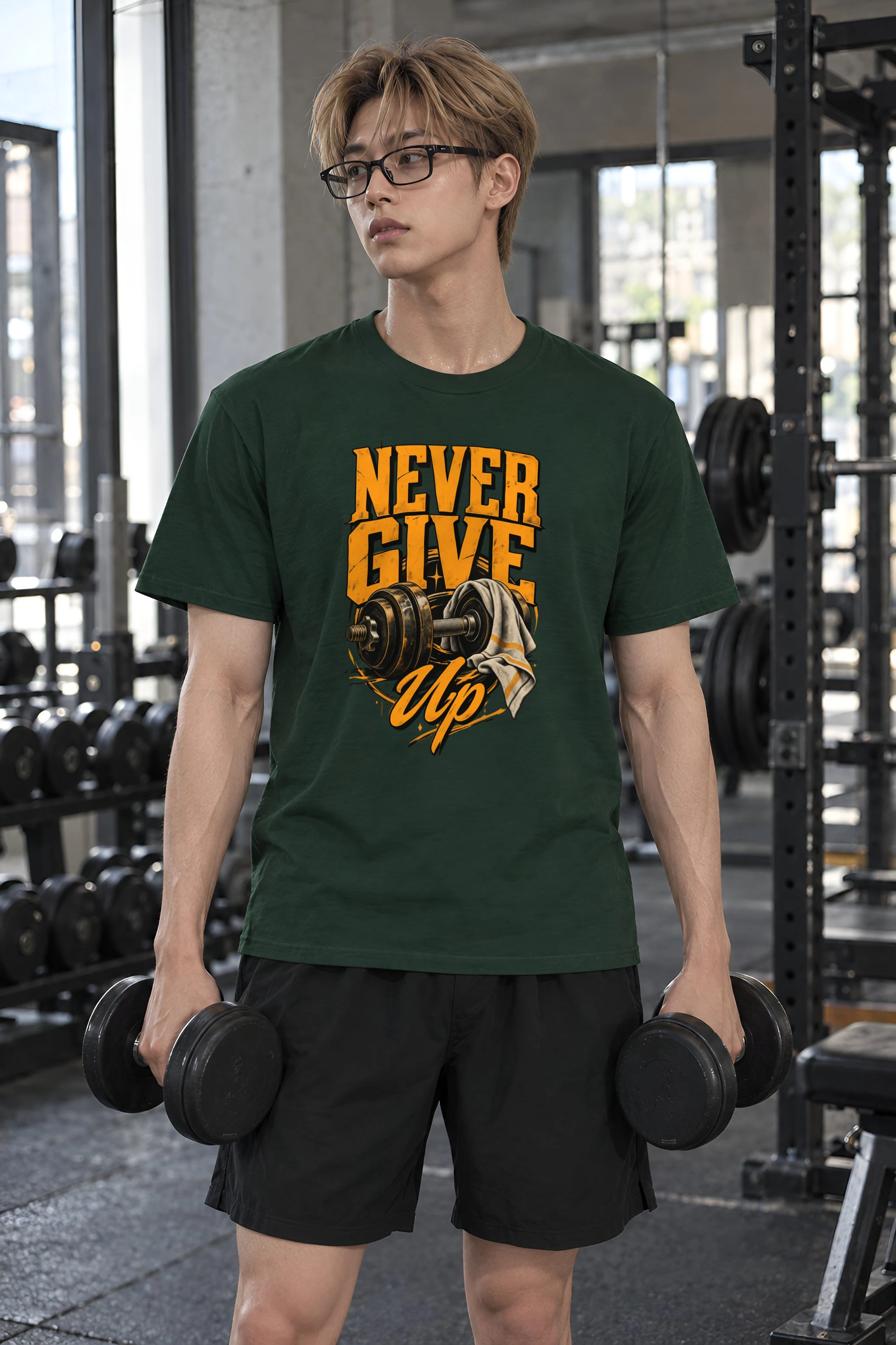 "Iron Resolve" Heavyweight Unisex Crewneck T-shirt