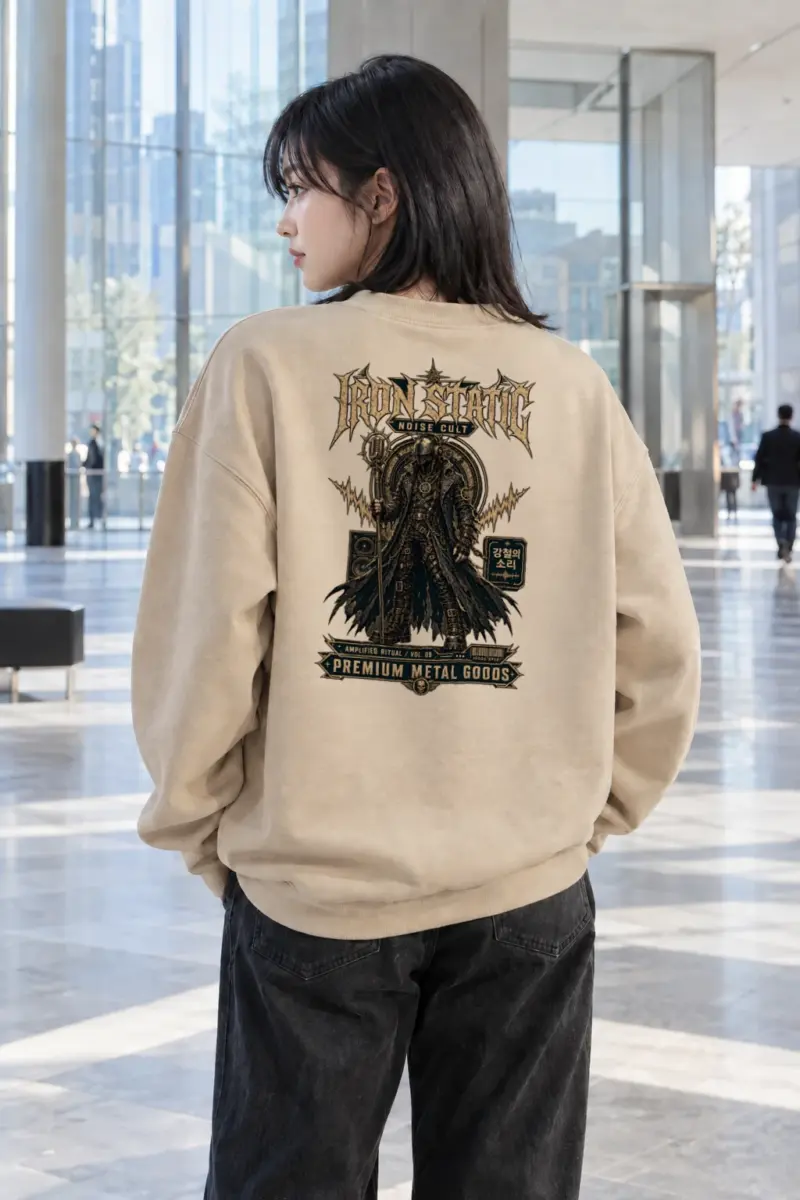 "Iron Static" Heavy Blend Unisex Crewneck Sweatshirt | Gildan 18000