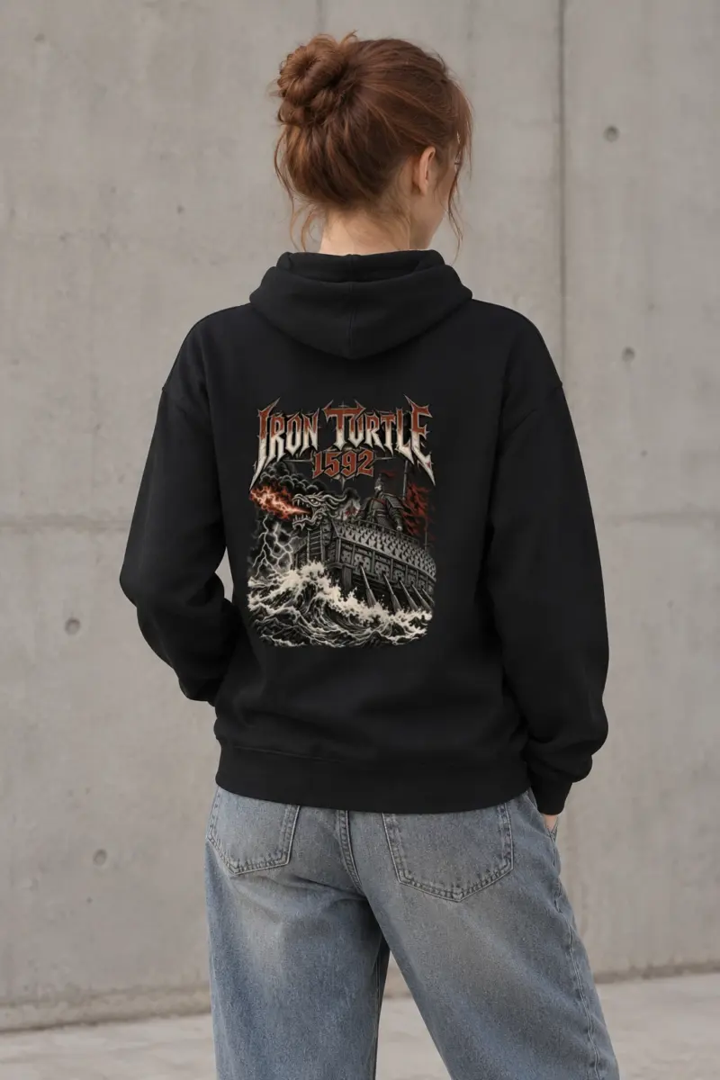 "Iron Turtle 1592 · Admiral Yi Sun-sin 이순신" Heavy Blend Unisex Pullover Hoodie
