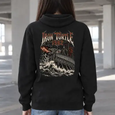 "Iron Turtle 1592 · Admiral Yi Sun-sin 이순신" Heavy Blend Unisex Pullover Hoodie