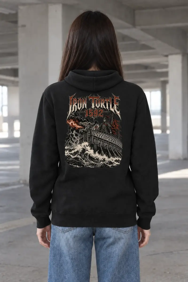 "Iron Turtle 1592 · Admiral Yi Sun-sin 이순신" Heavy Blend Unisex Pullover Hoodie