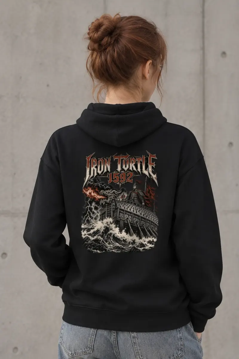 "Iron Turtle 1592 · Admiral Yi Sun-sin 이순신" Heavy Blend Unisex Pullover Hoodie