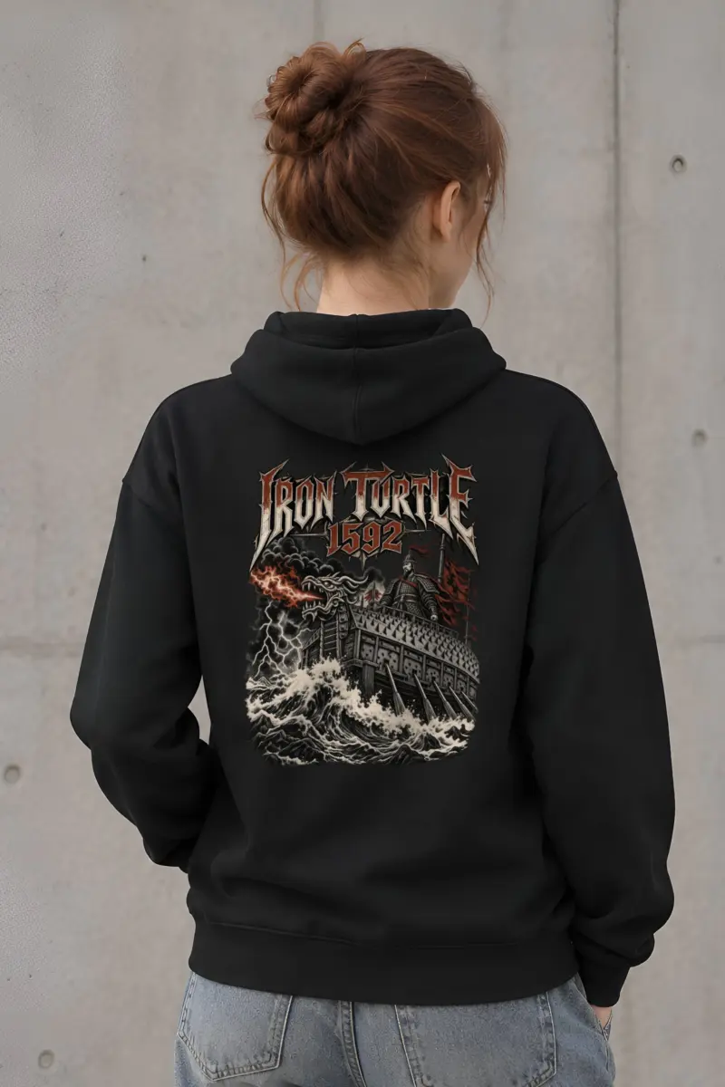 "Iron Turtle 1592 · Admiral Yi Sun-sin 이순신" Heavy Blend Unisex Pullover Hoodie