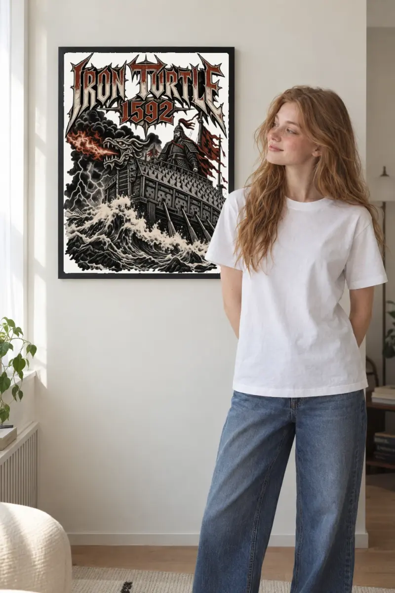 "IRON TURTLE 1592" Premium Wooden Framed Poster
