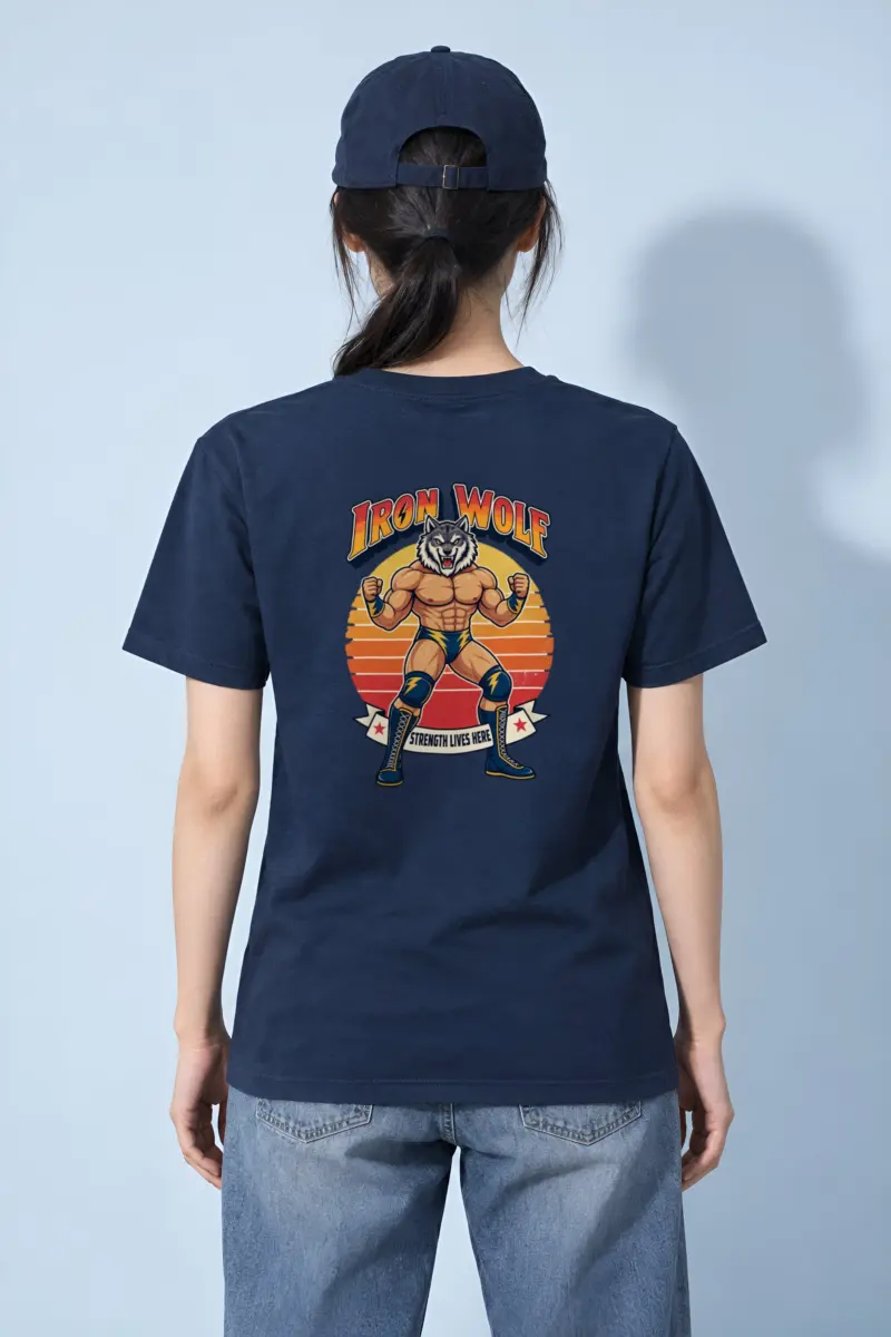 "Iron Wolf Strength" Heavyweight Unisex Crewneck T-shirt