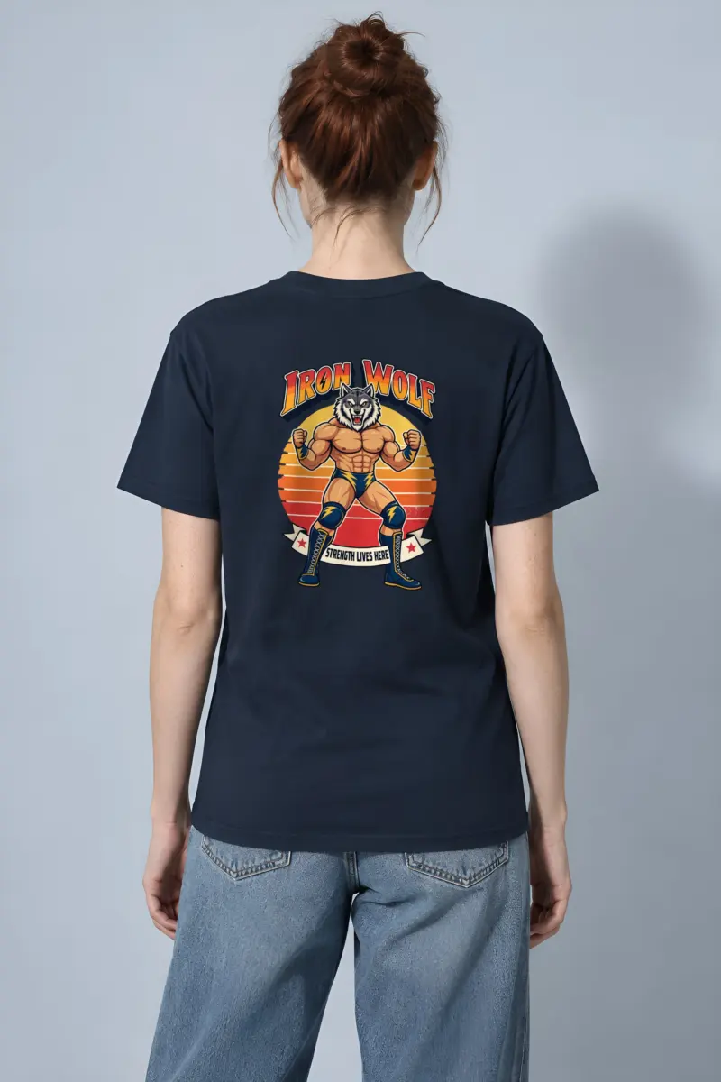 "Iron Wolf Strength" Heavyweight Unisex Crewneck T-shirt