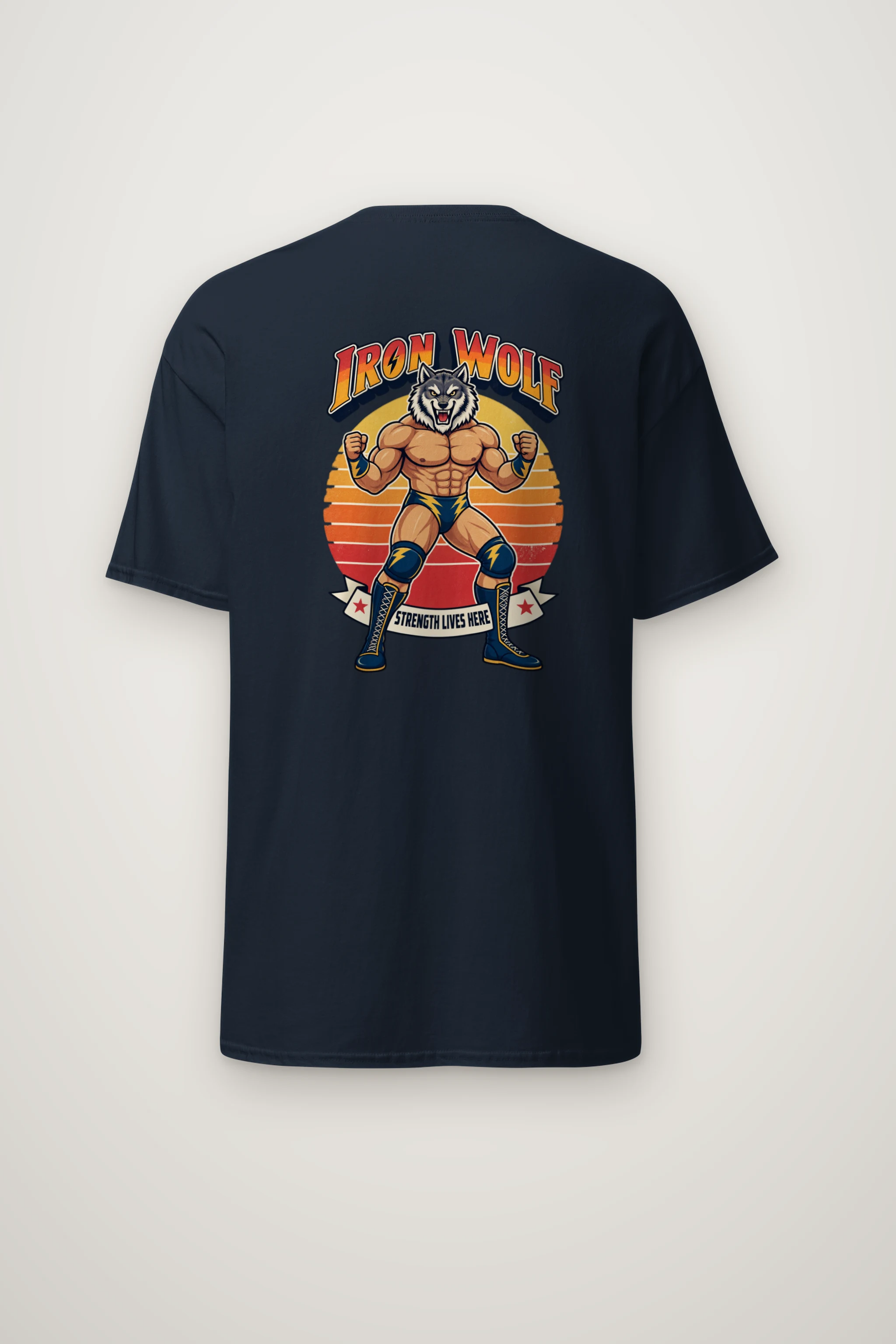 "Iron Wolf Strength" Heavyweight Unisex Crewneck T-shirt