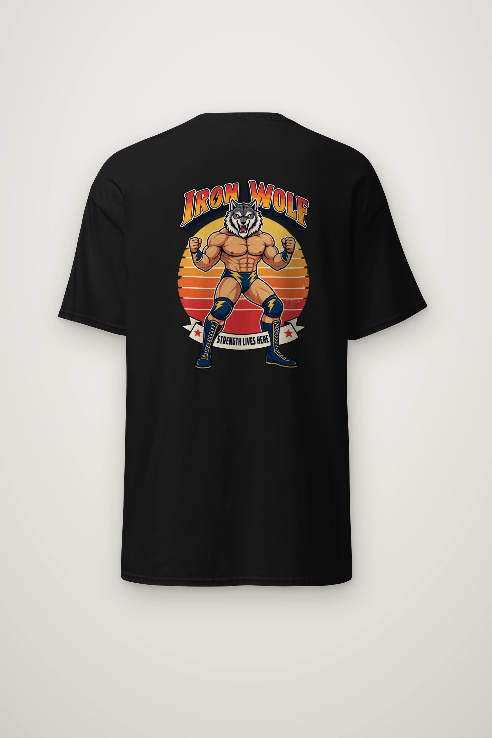 "Iron Wolf Strength" Heavyweight Unisex Crewneck T-shirt