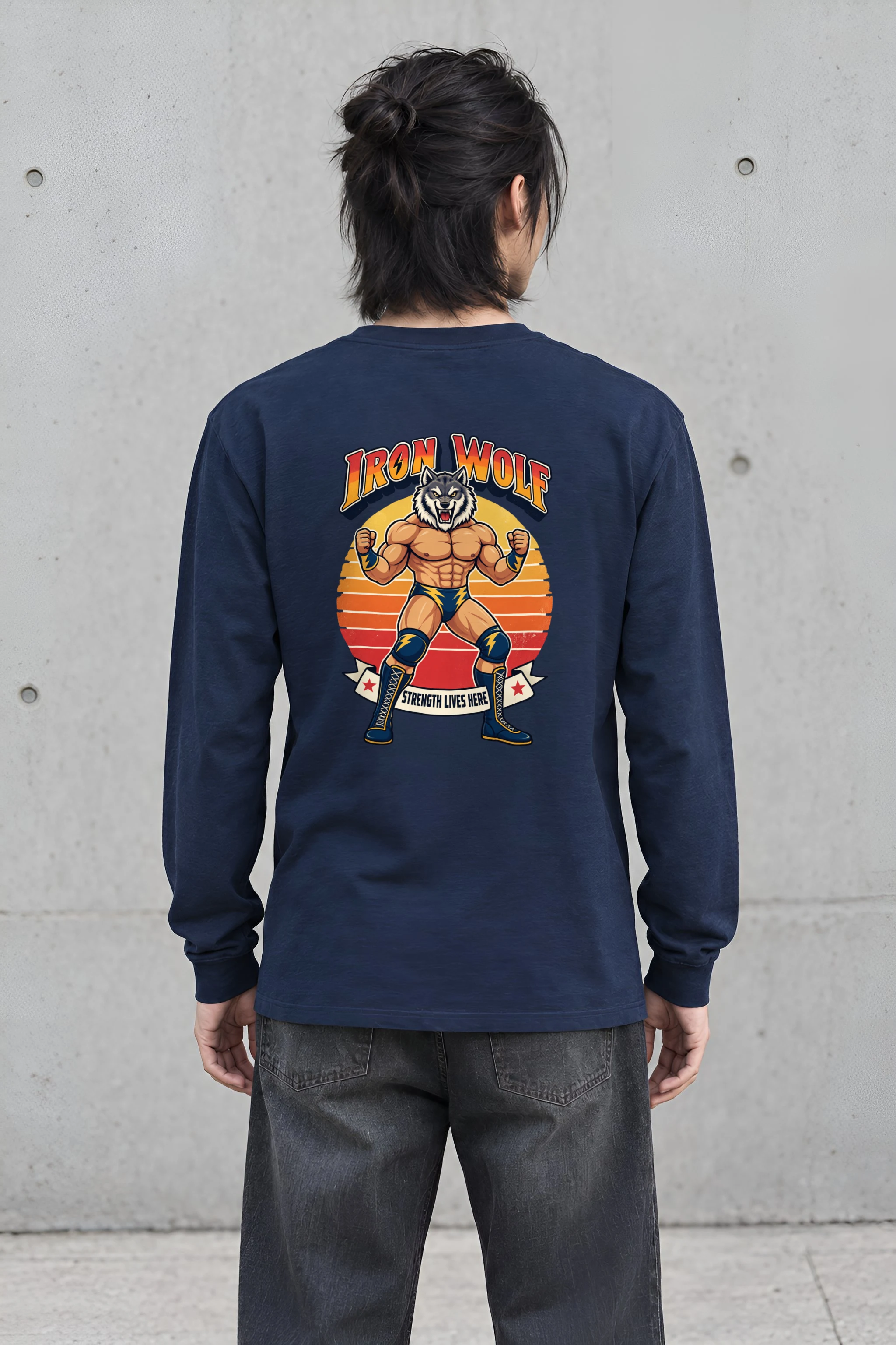 "Iron Wolf Strength" Unisex Longsleeve T-shirt