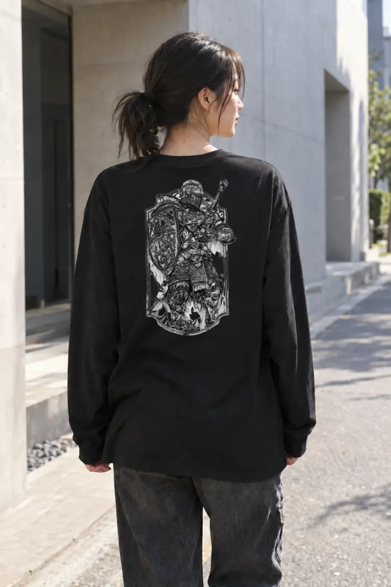 “Ironbound Knight” Unisex Longsleeve T-shirt | Gildan 2400