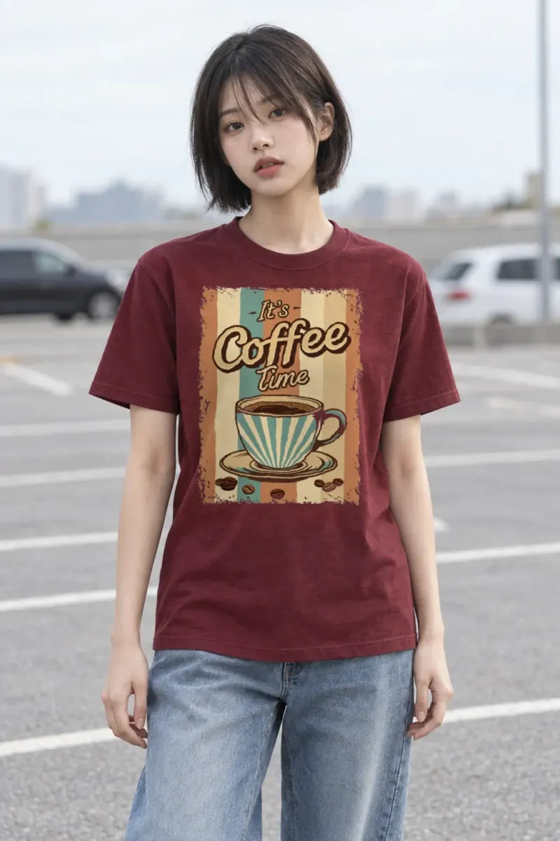 "It's Coffee Time" Heavyweight Unisex Crewneck T-shirt | Gildan 5000