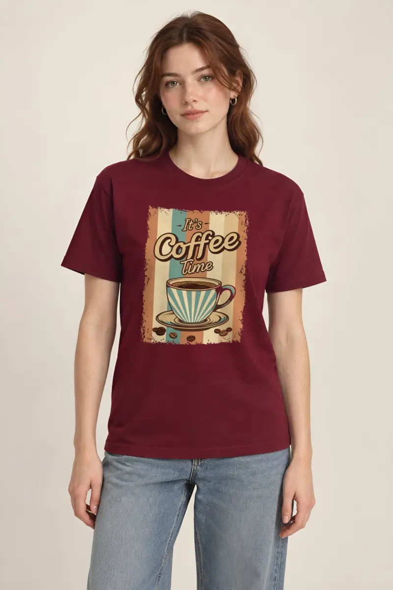 "It's Coffee Time" Heavyweight Unisex Crewneck T-shirt