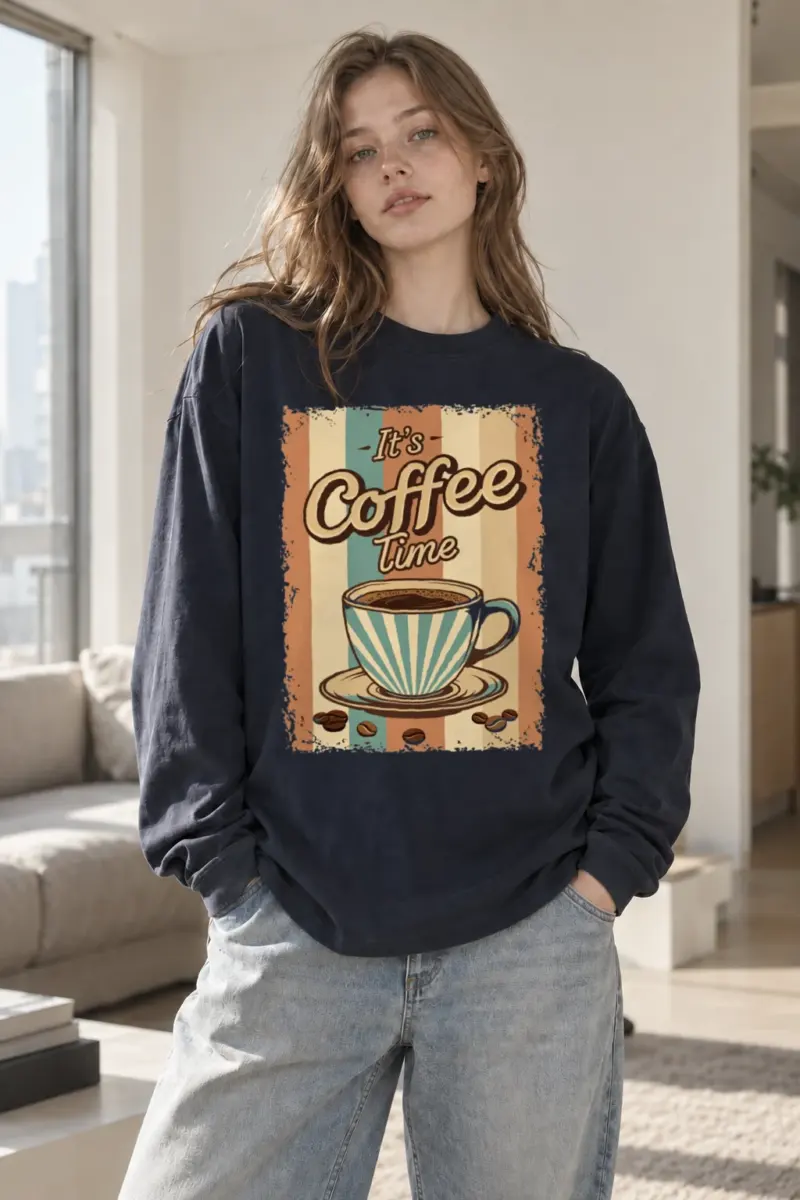 "It's Coffee Time" Unisex Longsleeve T-shirt | Gildan 2400