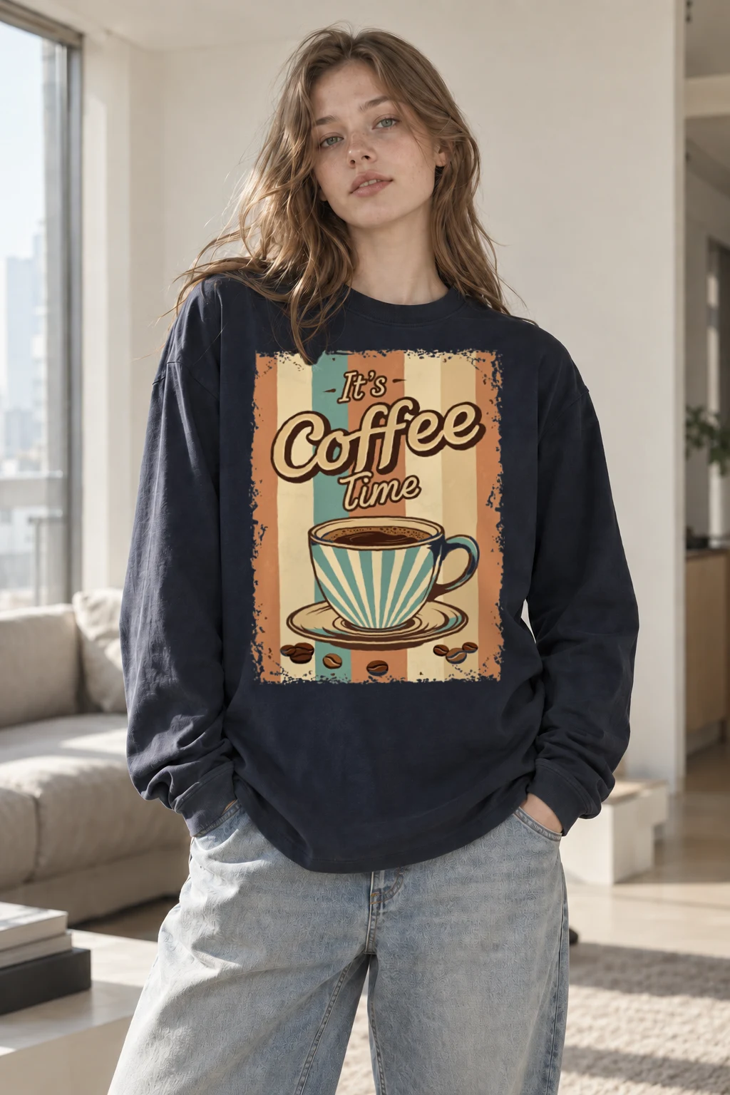 "It's Coffee Time" Unisex Longsleeve T-shirt | Gildan 2400