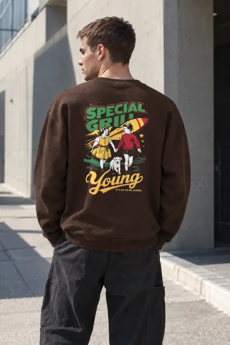 “It’s OK To Be Scared” Heavy Blend Unisex Crewneck Sweatshirt | Gildan 18000