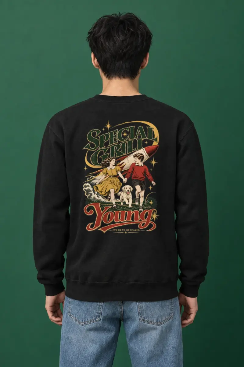 "It's OK To Be Scared" Heavy Blend Unisex Crewneck Sweatshirt | Gildan 18000