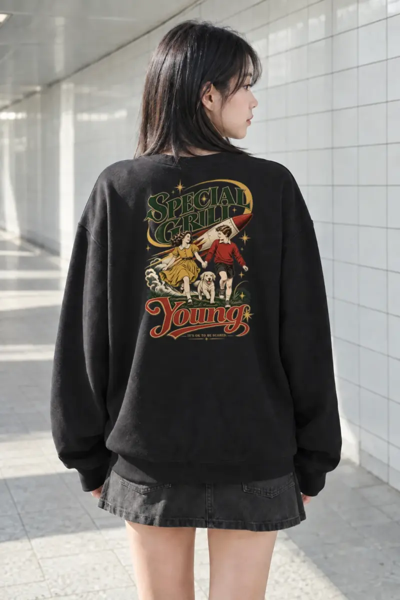 "It's OK To Be Scared" Heavy Blend Unisex Crewneck Sweatshirt | Gildan 18000