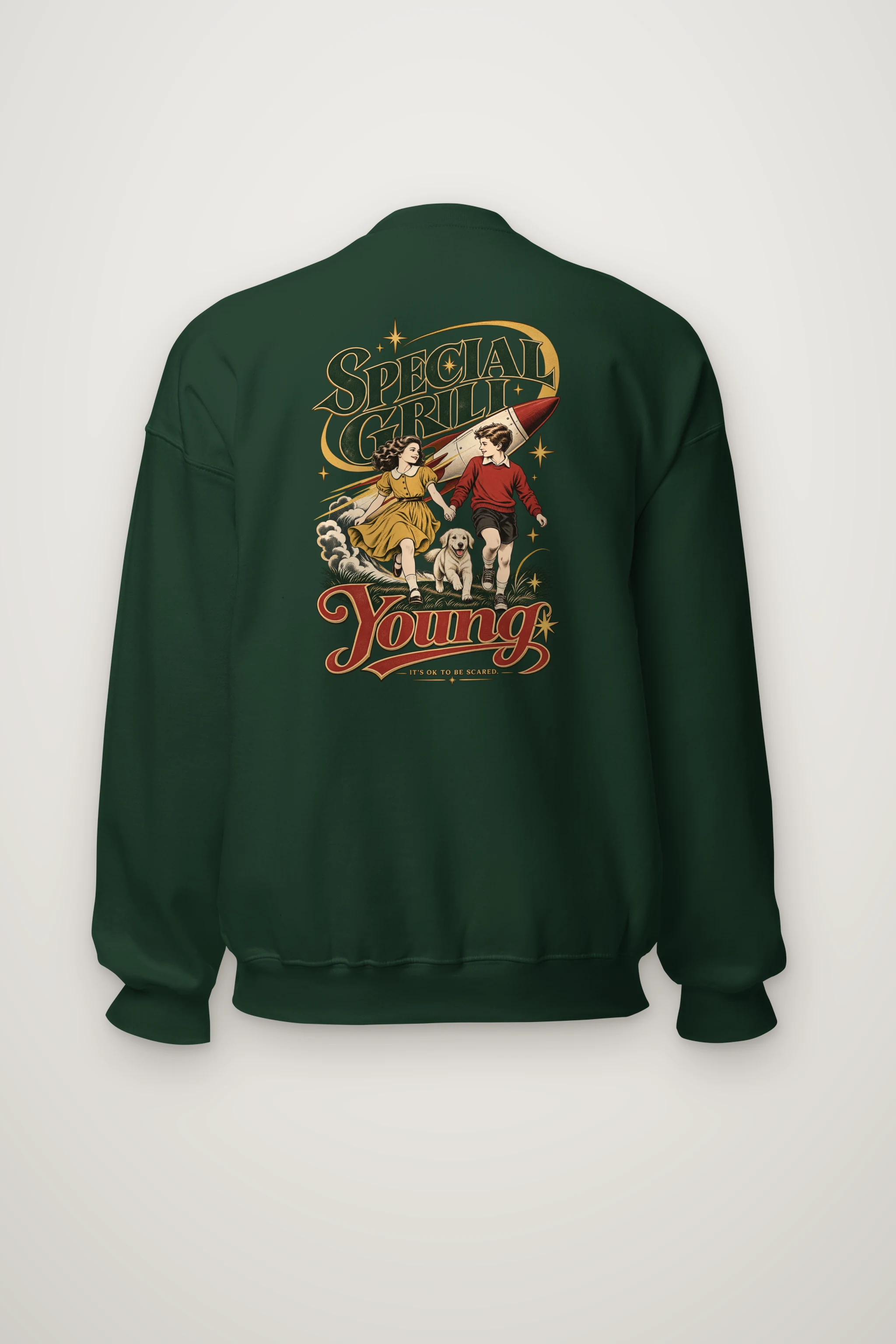 "It's OK To Be Scared" Heavy Blend Unisex Crewneck Sweatshirt