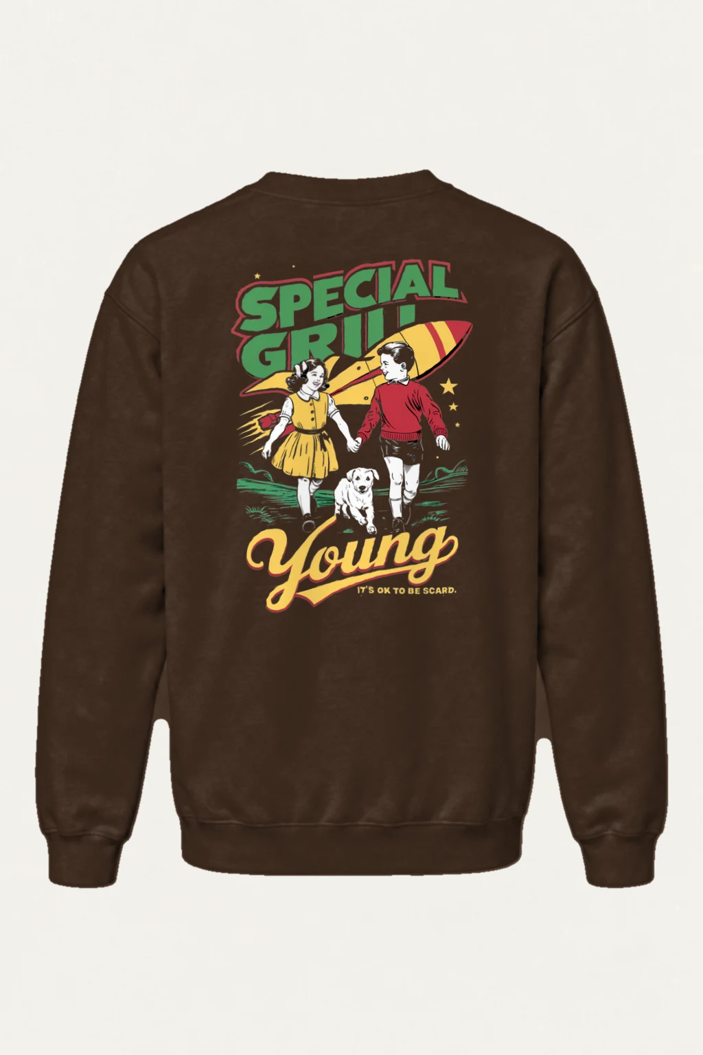 "It’s OK To Be Scared" Heavy Blend Unisex Crewneck Sweatshirt | Gildan 18000