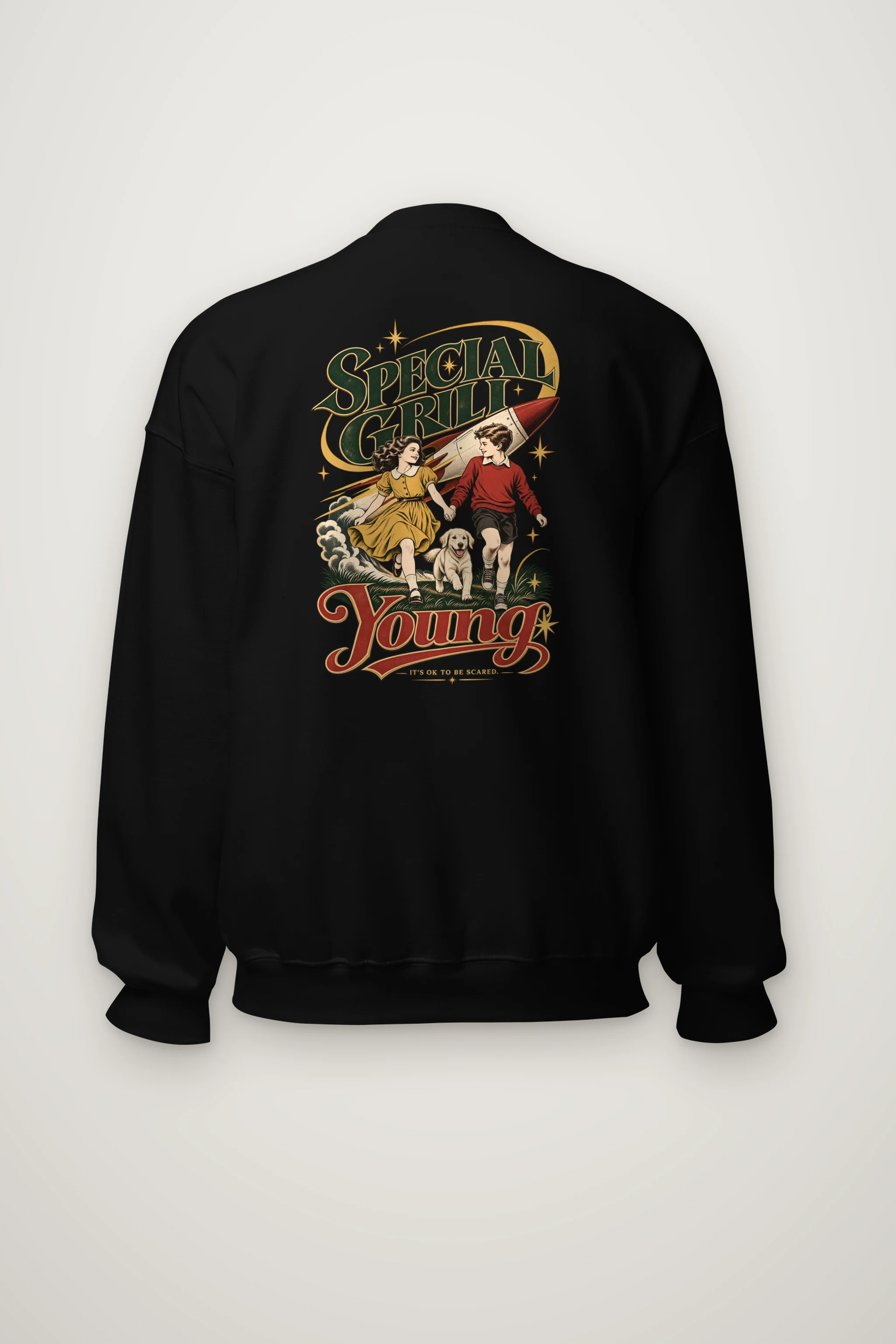 "It's OK To Be Scared" Heavy Blend Unisex Crewneck Sweatshirt