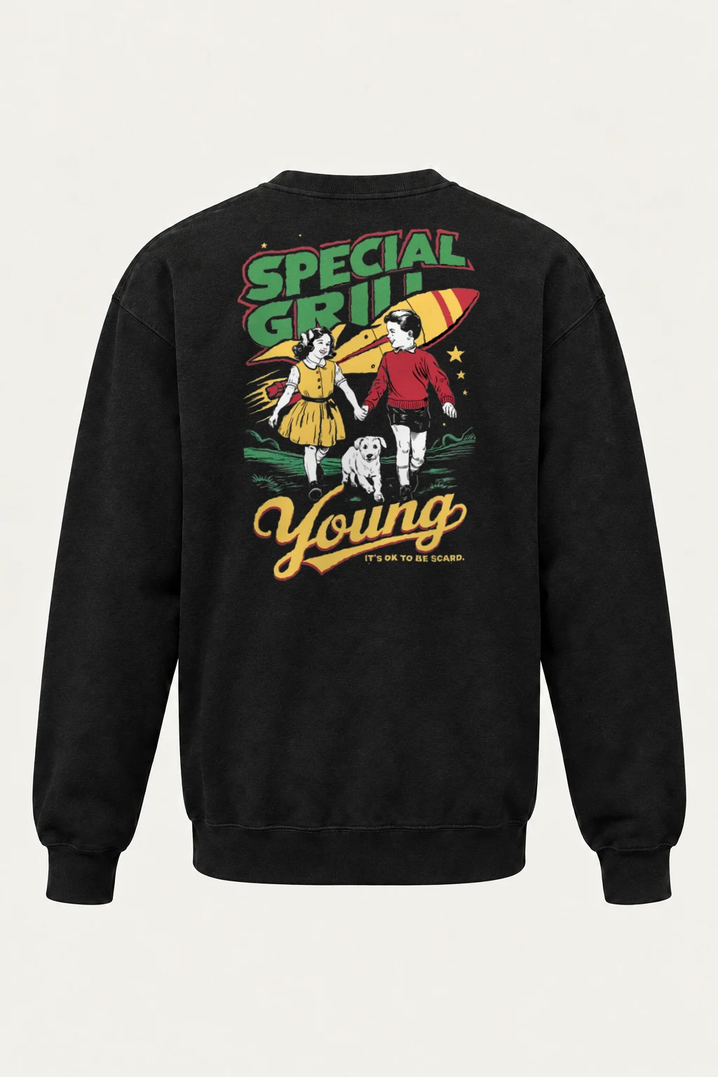 "It’s OK To Be Scared" Heavy Blend Unisex Crewneck Sweatshirt | Gildan 18000
