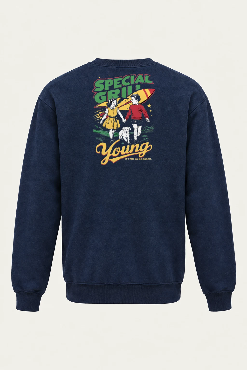 "It’s OK To Be Scared" Heavy Blend Unisex Crewneck Sweatshirt | Gildan 18000