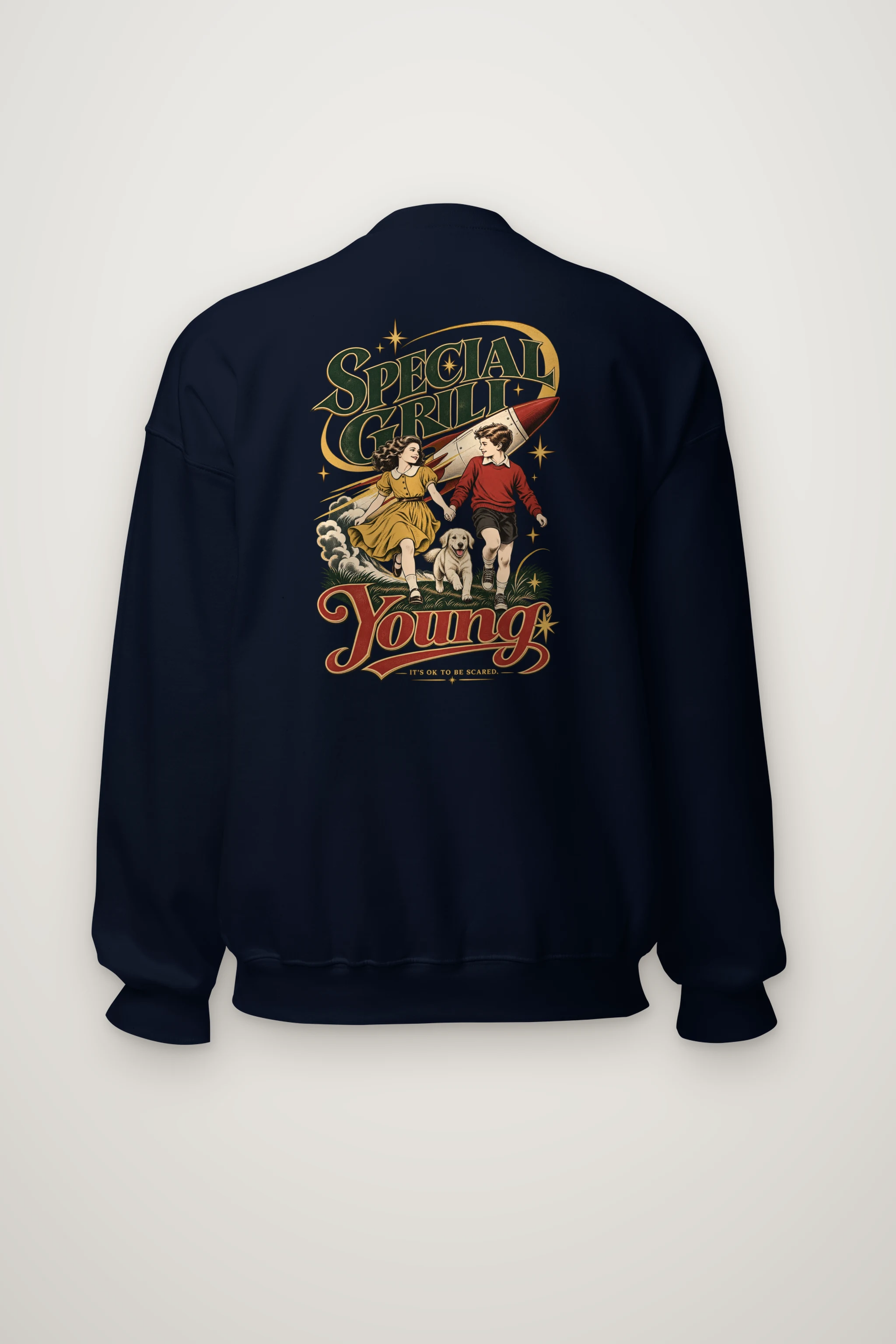 "It's OK To Be Scared" Heavy Blend Unisex Crewneck Sweatshirt