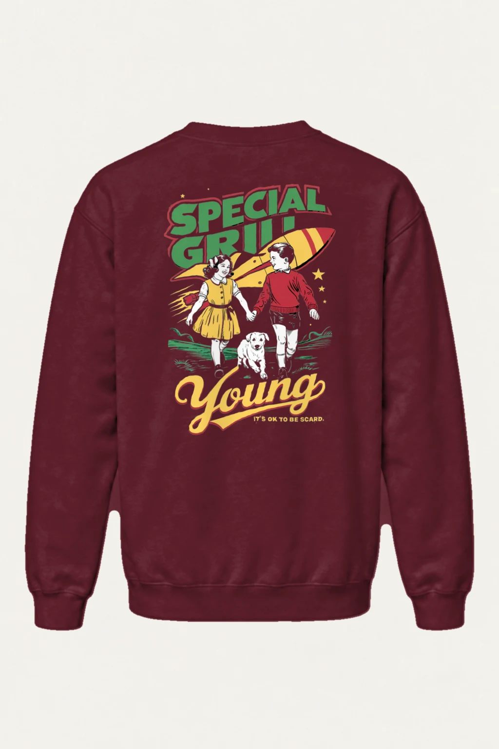 "It’s OK To Be Scared" Heavy Blend Unisex Crewneck Sweatshirt | Gildan 18000