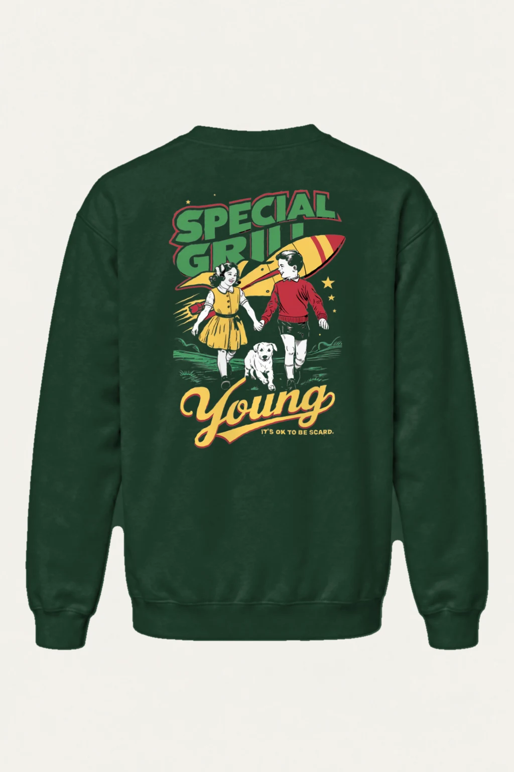 "It’s OK To Be Scared" Heavy Blend Unisex Crewneck Sweatshirt | Gildan 18000