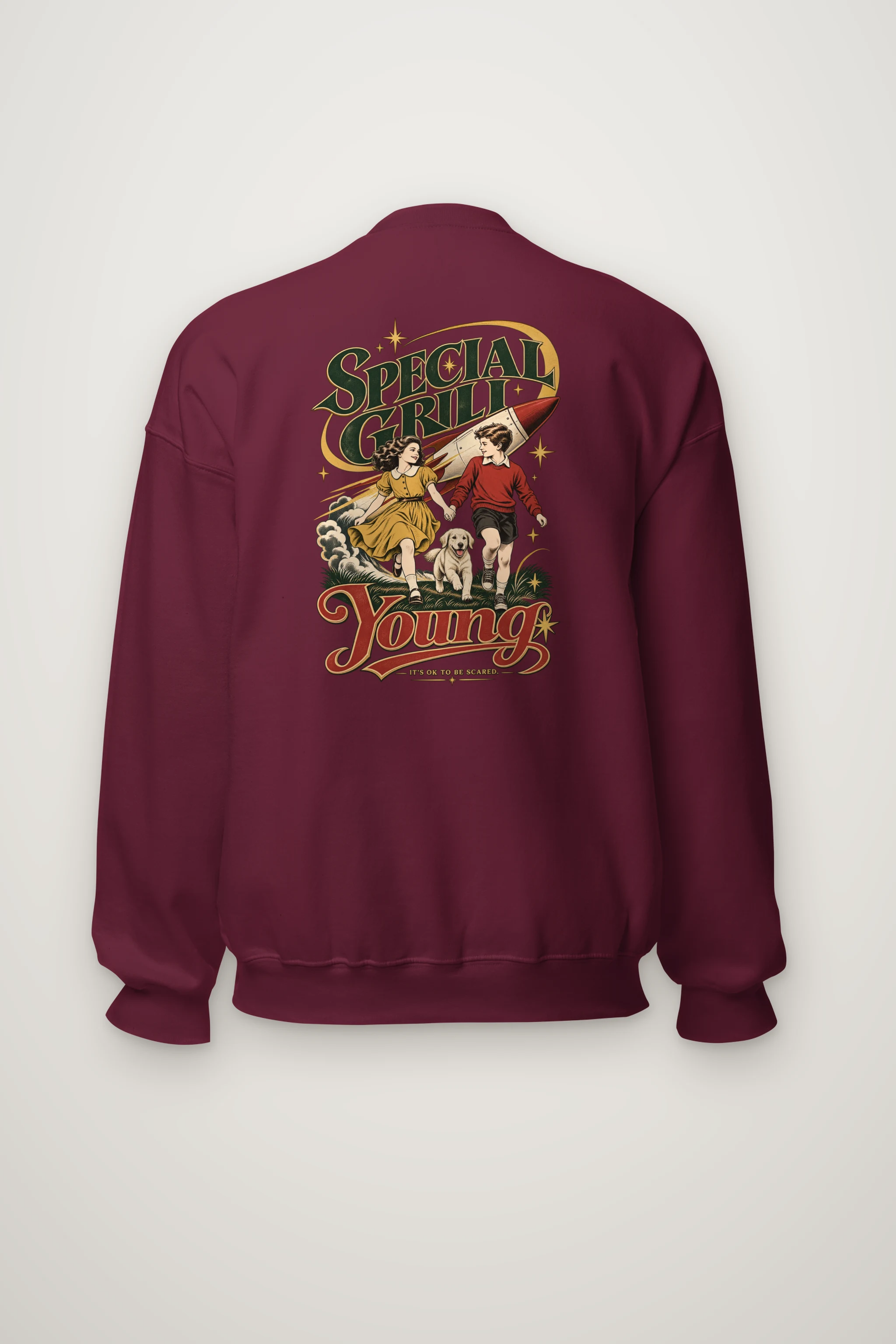 "It's OK To Be Scared" Heavy Blend Unisex Crewneck Sweatshirt