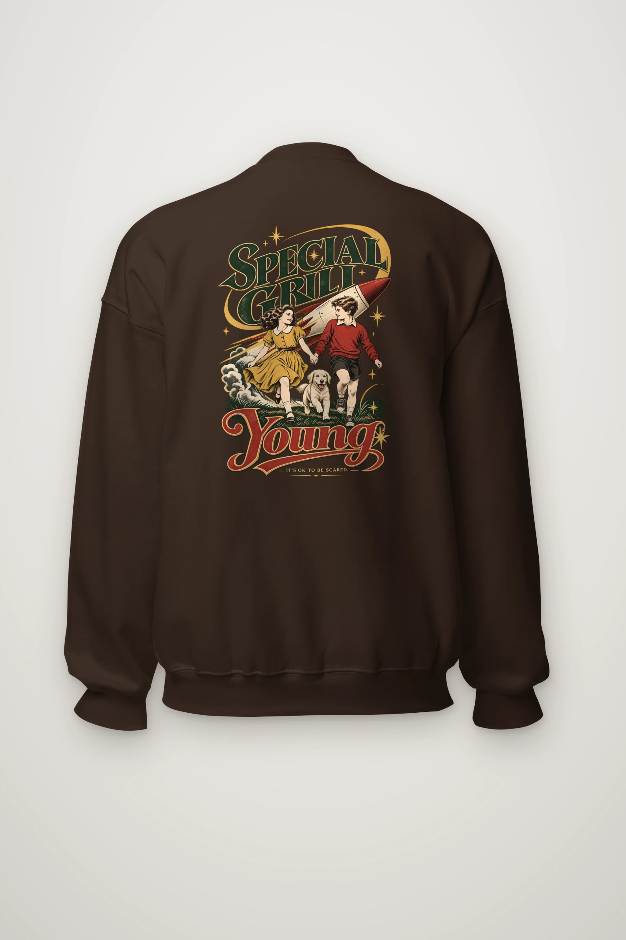 "It's OK To Be Scared" Heavy Blend Unisex Crewneck Sweatshirt