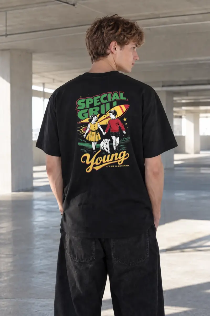 “It’s Ok To Be Scared” Heavyweight Unisex Crewneck T-shirt | Gildan 5000