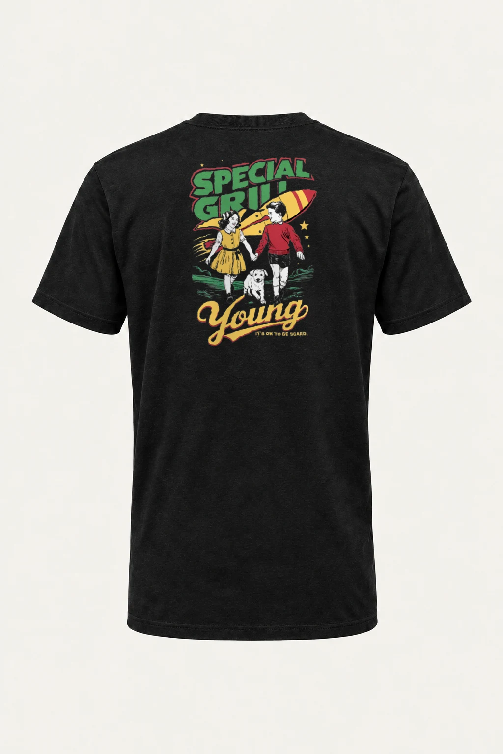 "It's Ok To Be Scared" Heavyweight Unisex Crewneck T-shirt | Gildan 5000