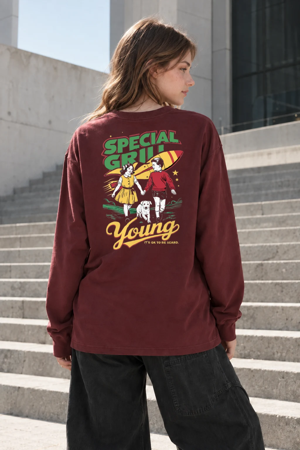 "It's Ok To Be Scared" Unisex Longsleeve T-shirt | Gildan 2400
