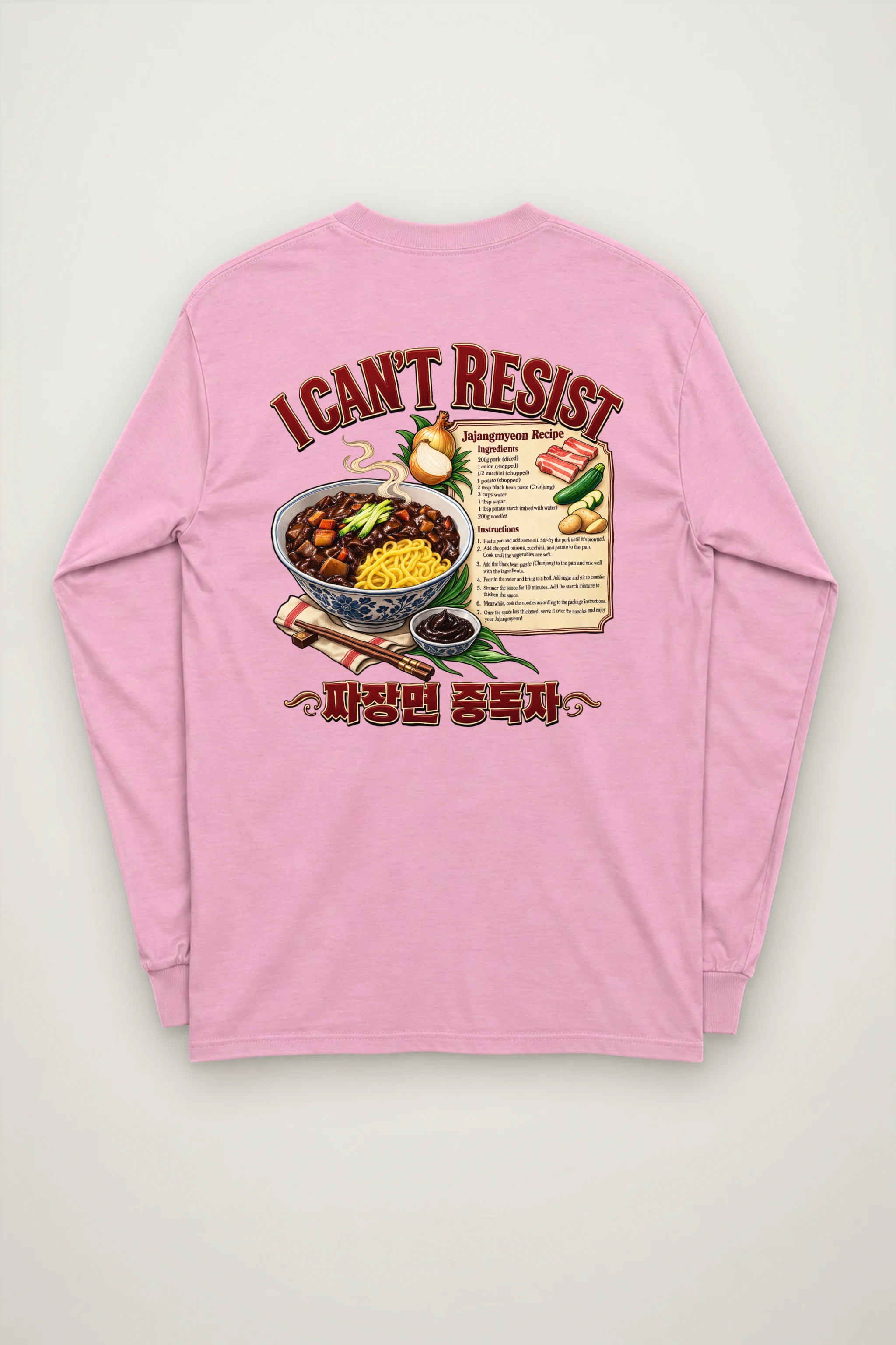 "Jajangmyeon Recipe" Unisex Longsleeve T-shirt