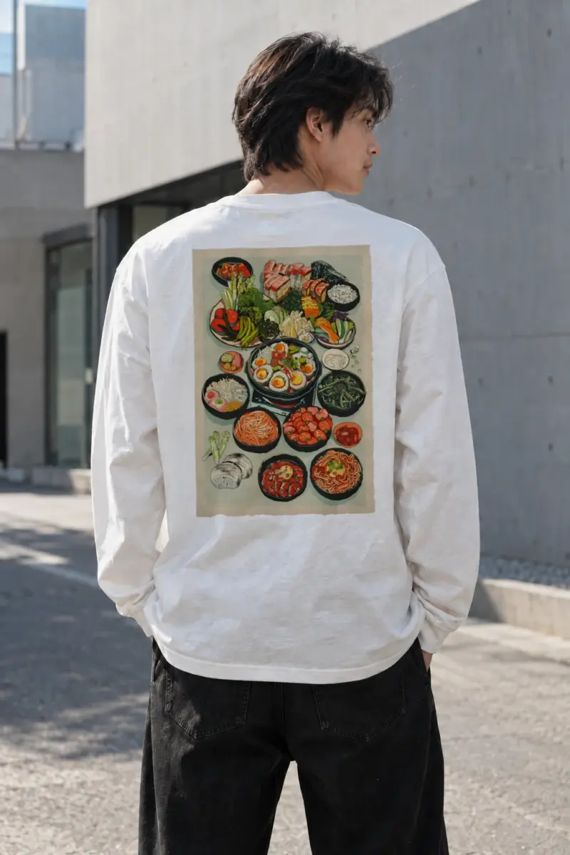 “Japanese Food Spread” Unisex Longsleeve T-shirt | Gildan 2400