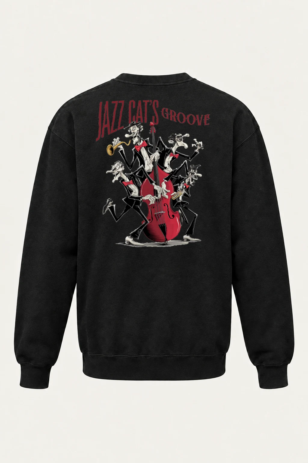 "Jazz Cat’s Groove" Heavy Blend Unisex Crewneck Sweatshirt | Gildan 18000