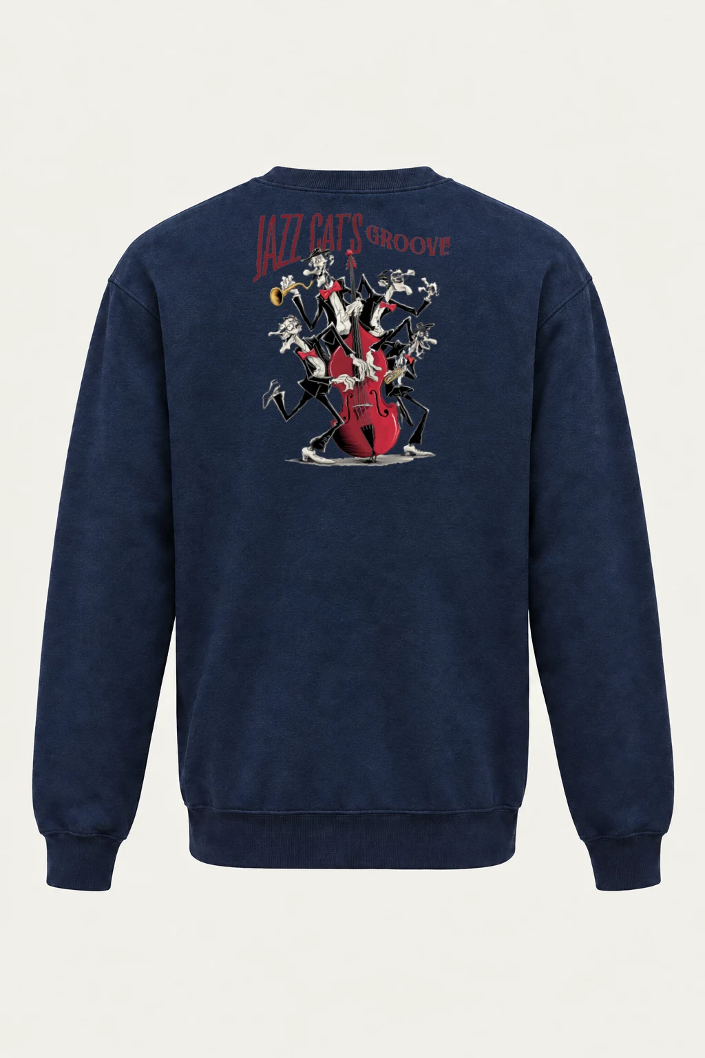 "Jazz Cat’s Groove" Heavy Blend Unisex Crewneck Sweatshirt | Gildan 18000