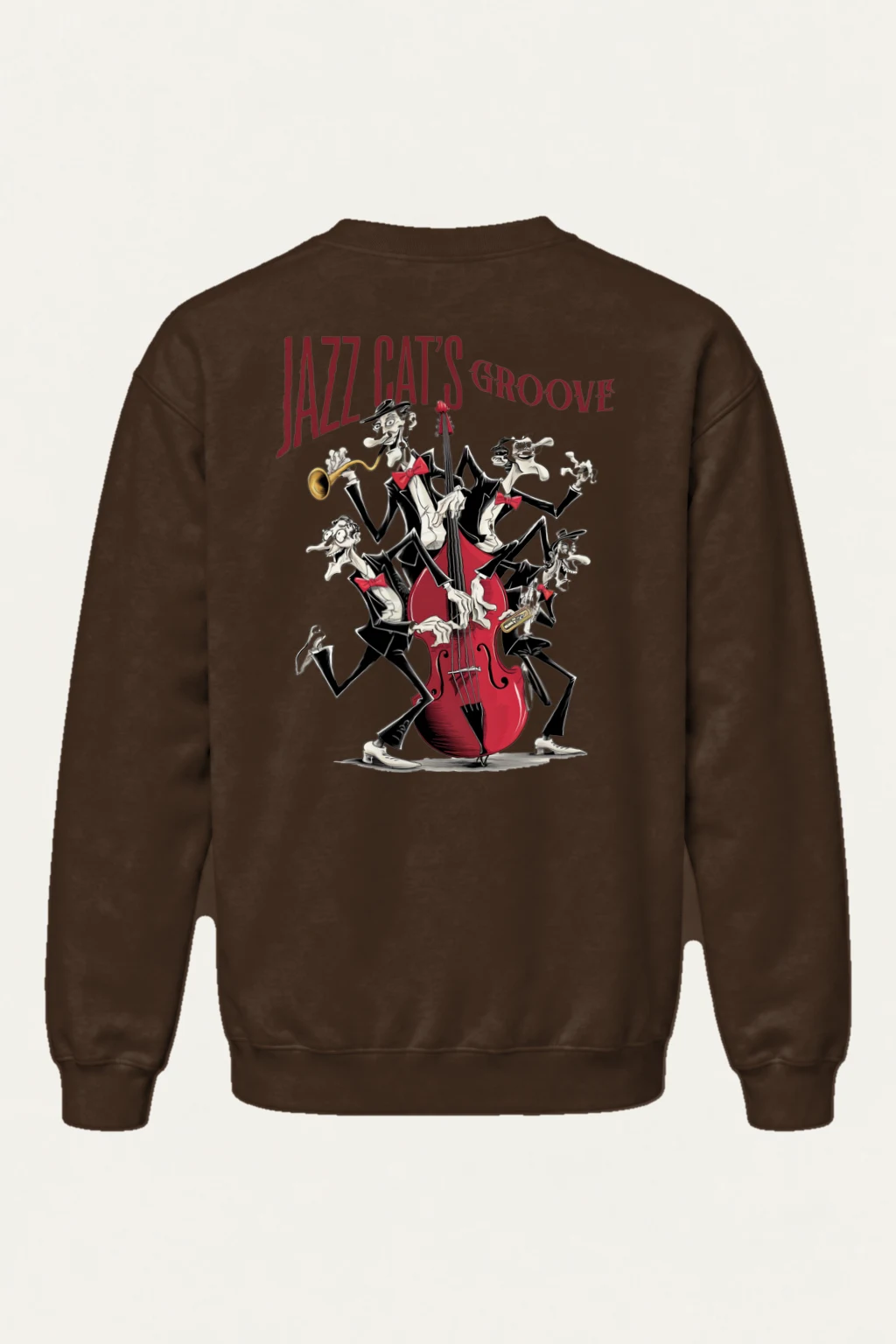 "Jazz Cat’s Groove" Heavy Blend Unisex Crewneck Sweatshirt | Gildan 18000