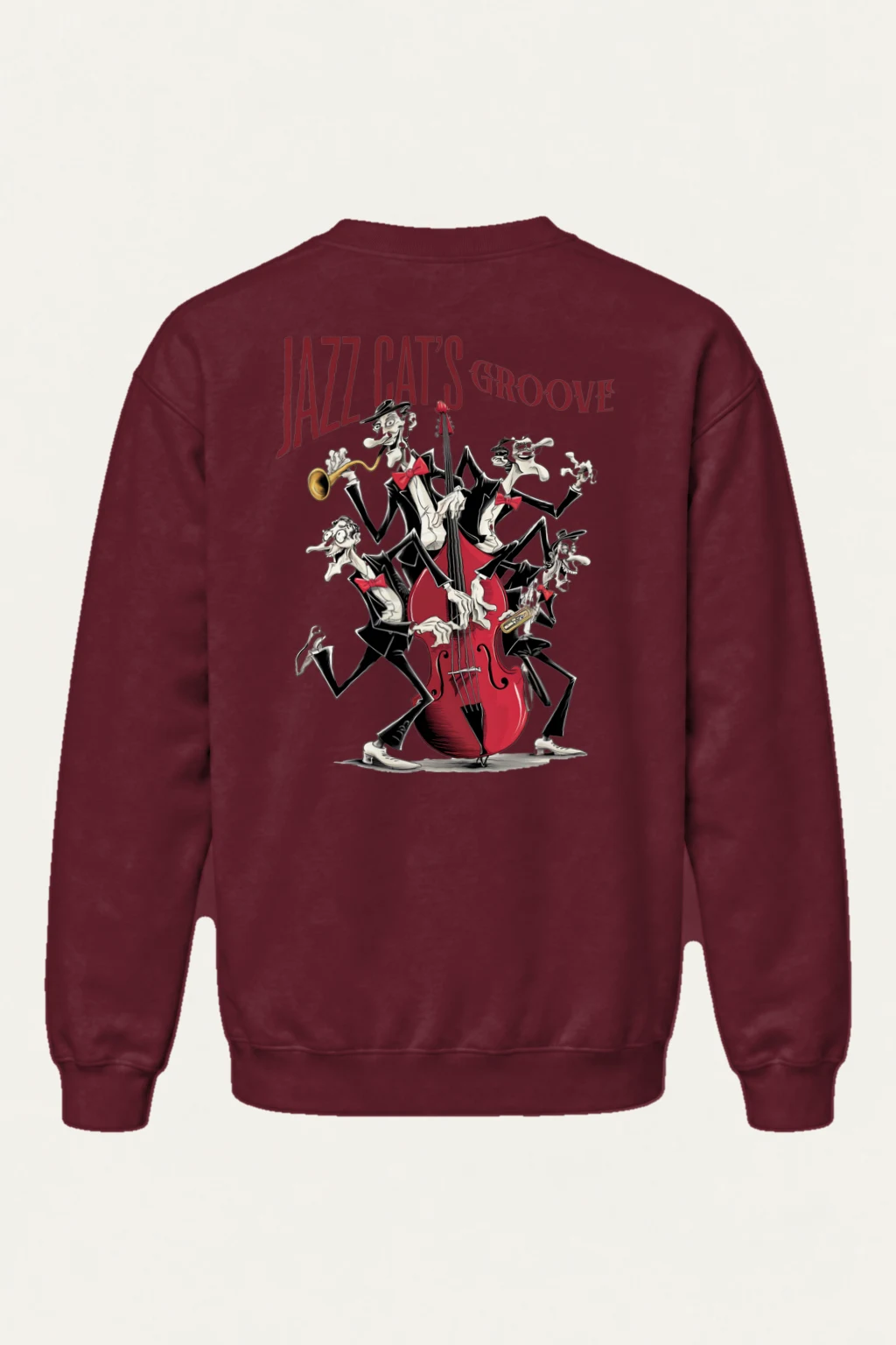 "Jazz Cat’s Groove" Heavy Blend Unisex Crewneck Sweatshirt | Gildan 18000
