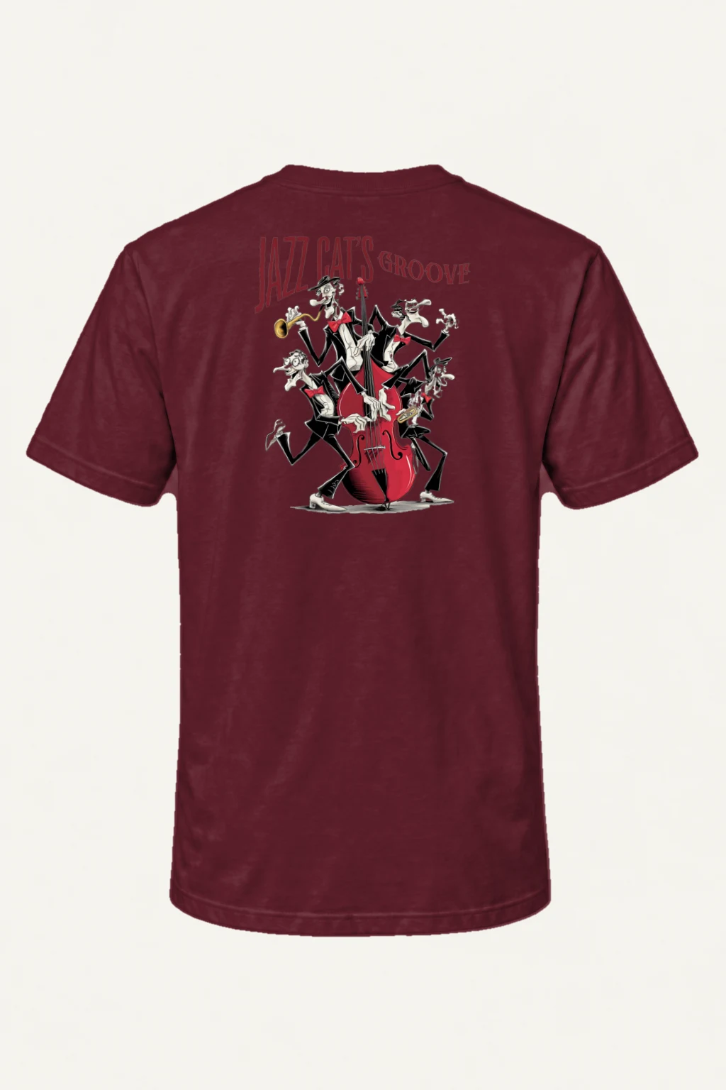 "Jazz Cat's Groove" Heavyweight Unisex Crewneck T-shirt | Gildan 5000