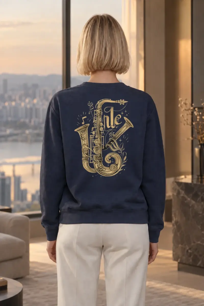 "Jazz Flourish" Heavy Blend Unisex Crewneck Sweatshirt | Gildan 18000