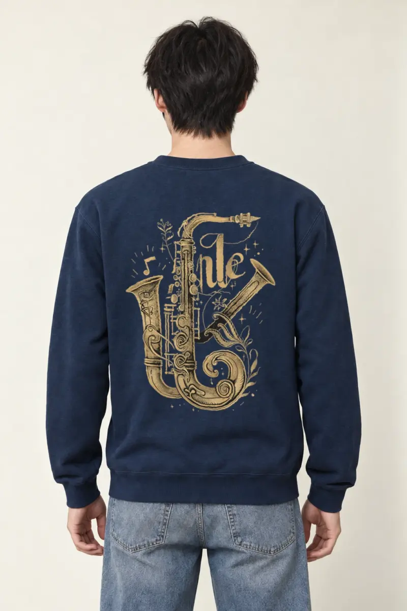 "Jazz Flourish" Heavy Blend Unisex Crewneck Sweatshirt