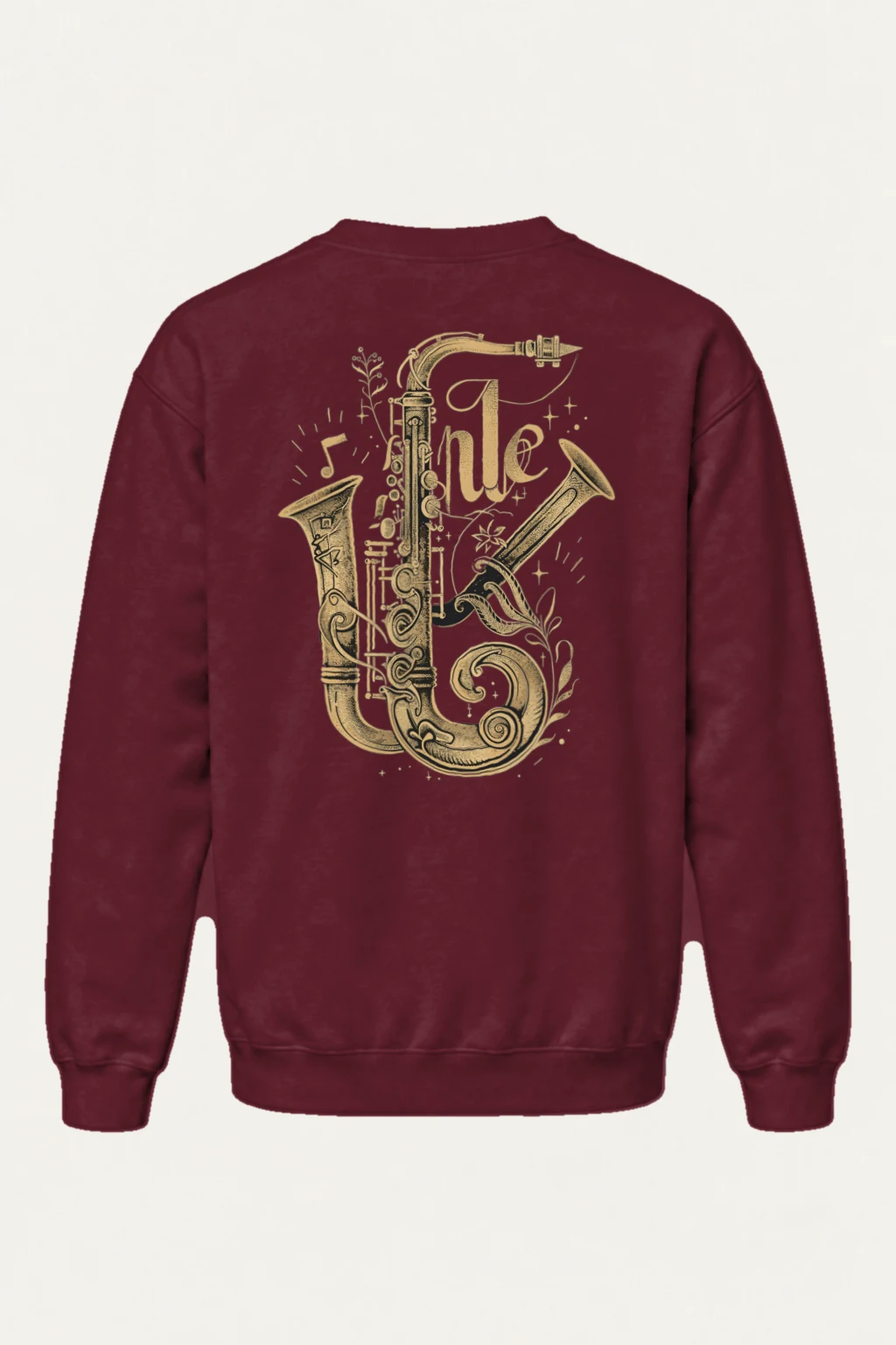 "Jazz Flourish" Heavy Blend Unisex Crewneck Sweatshirt | Gildan 18000