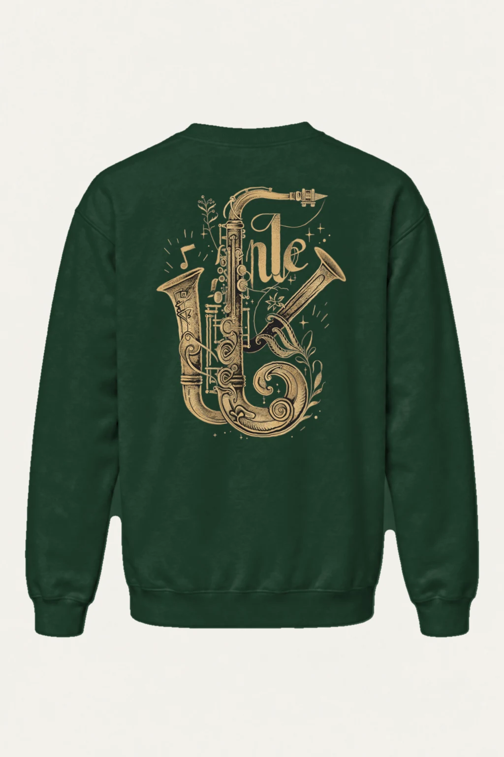 "Jazz Flourish" Heavy Blend Unisex Crewneck Sweatshirt | Gildan 18000