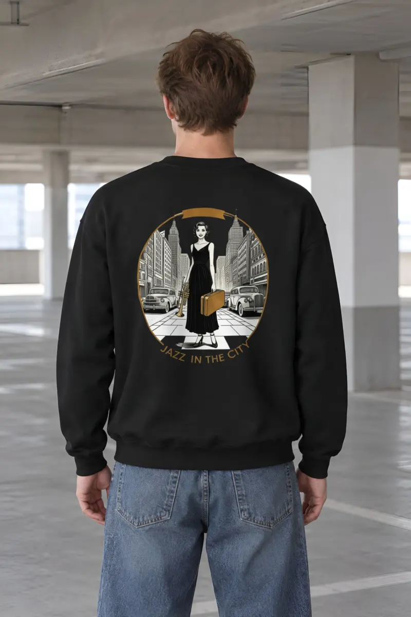 "Jazz In The City" Heavy Blend Unisex Crewneck Sweatshirt