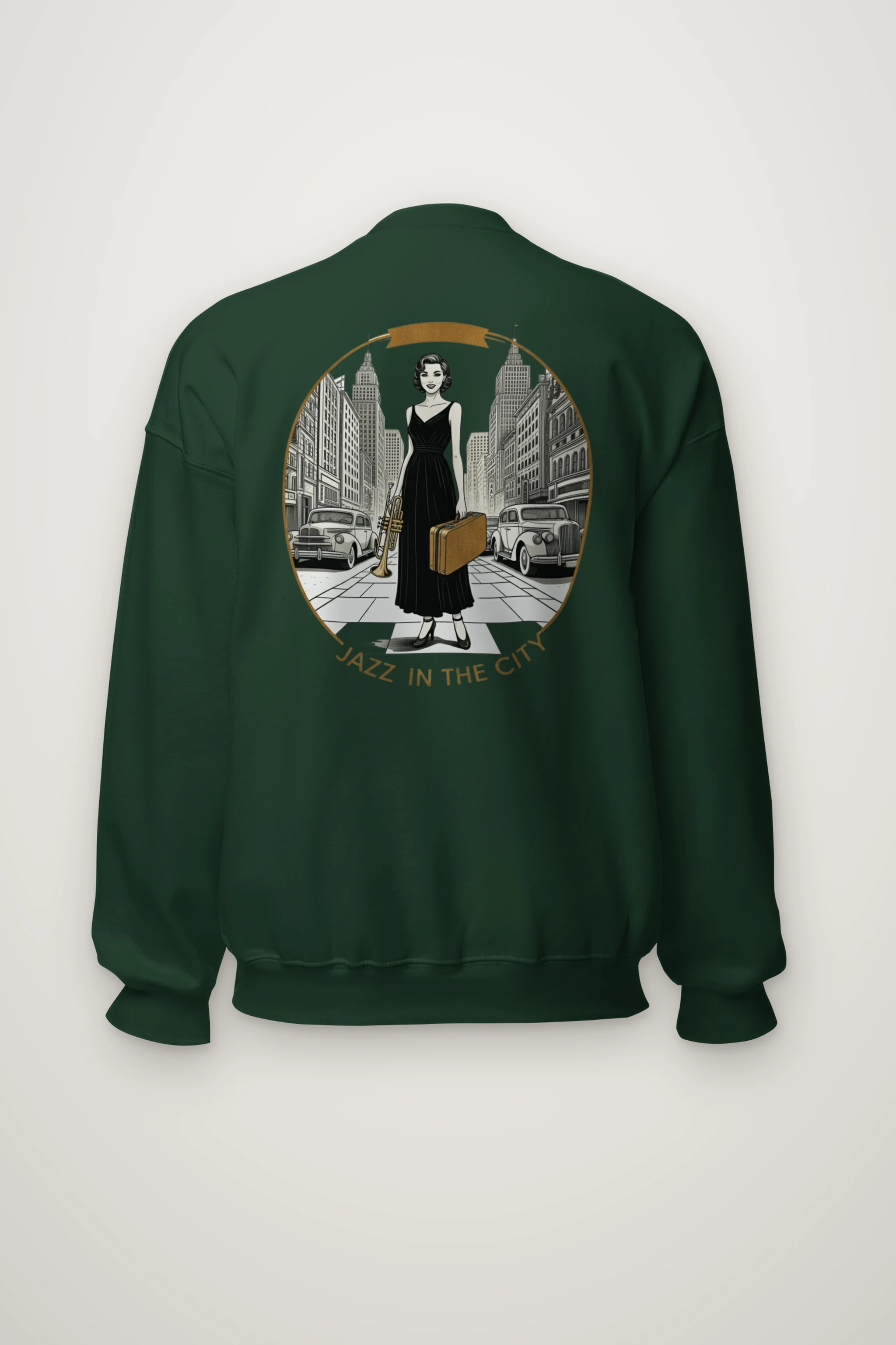 "Jazz In The City" Heavy Blend Unisex Crewneck Sweatshirt
