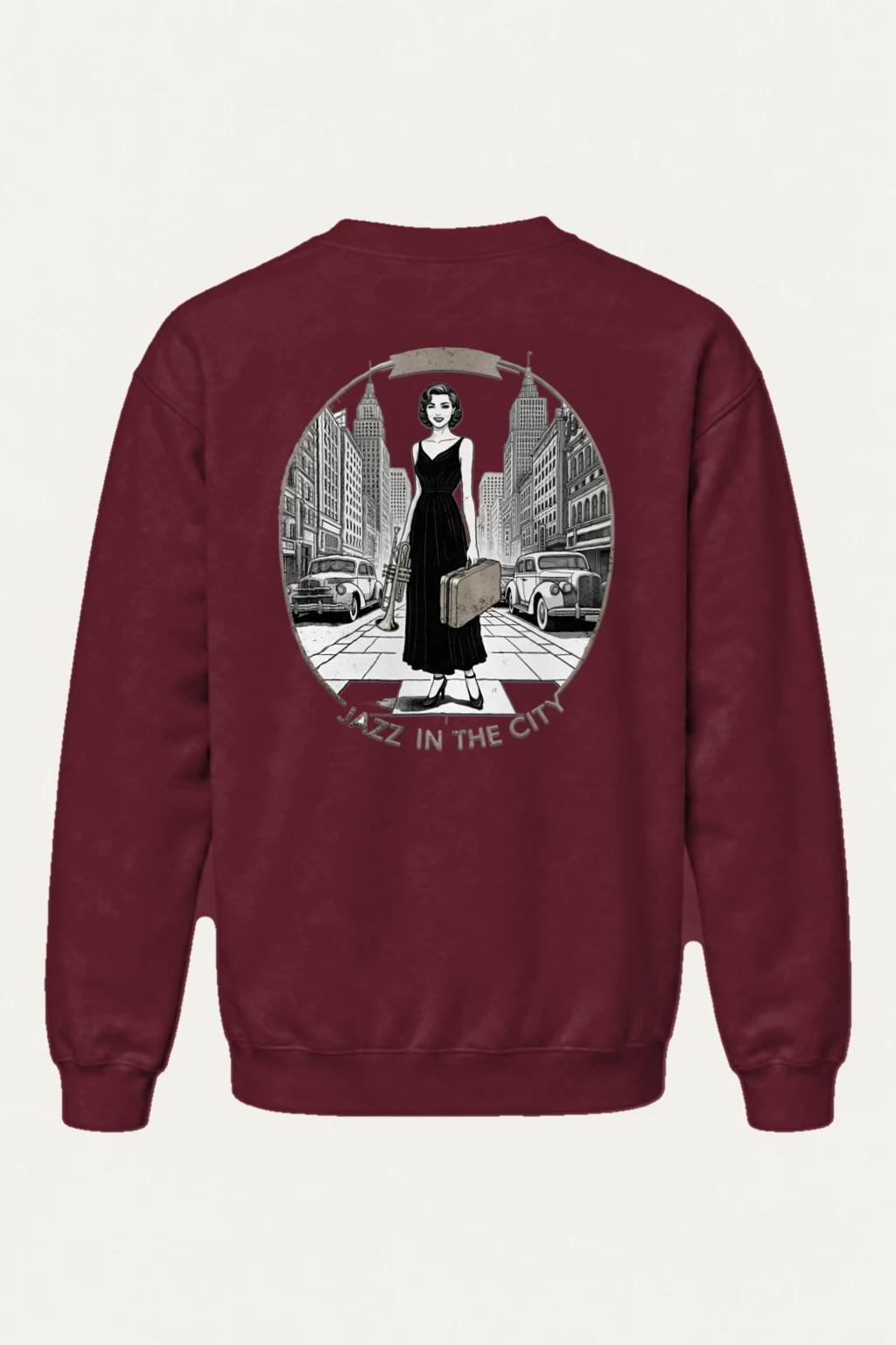 "Jazz In The City" Heavy Blend Unisex Crewneck Sweatshirt | Gildan 18000