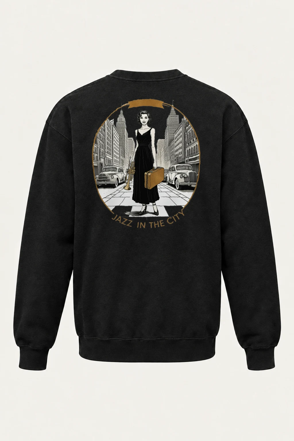 "Jazz In The City" Heavy Blend Unisex Crewneck Sweatshirt | Gildan 18000