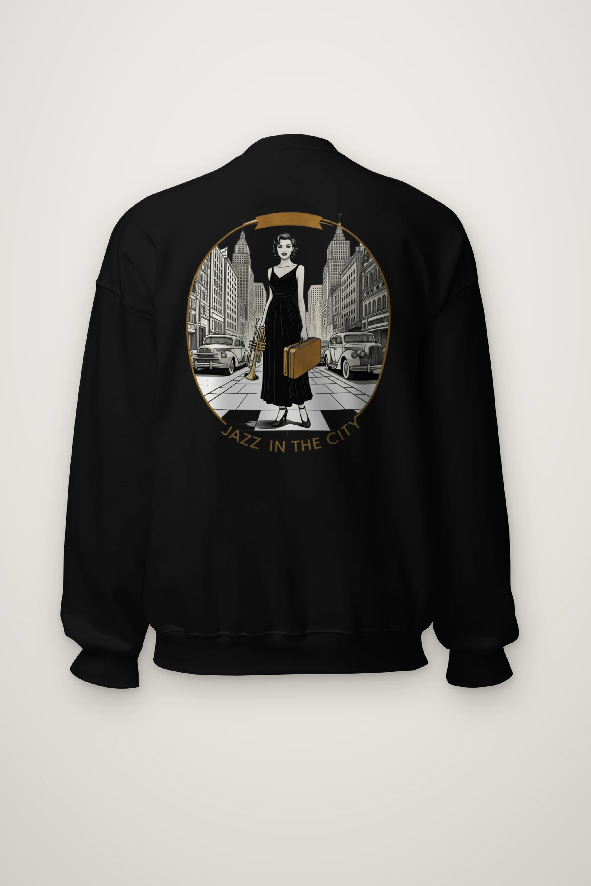 "Jazz In The City" Heavy Blend Unisex Crewneck Sweatshirt